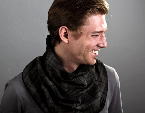 Men's Plaid Cowl - Le Posh Noir