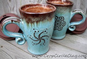Personalized Coffee Travel Mug For Him - Crop Circle Clay