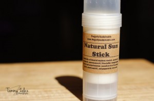 Natural handmade sunblock stick