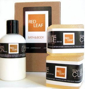 Men's Handmade Shaving Gift Set - Red Lead bath Body