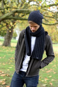 Handmade Mens Knitted Scarf
