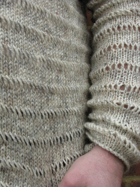 Mens Handmade Knit Sweater