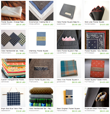 Mens Pocket Squares Handmade