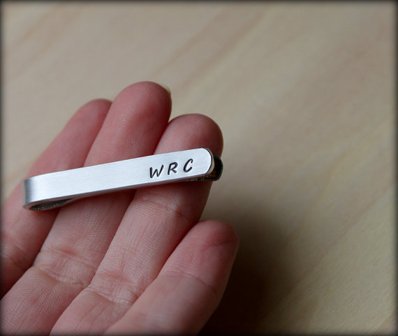 Hand Stamped Tie Clip