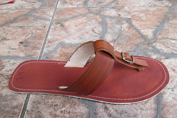 Black and Brown Sandals by Men