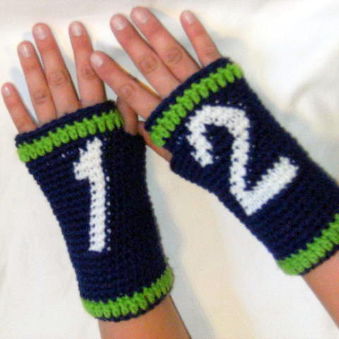 12th (Wo)Man Seahawks Fingerless Gloves