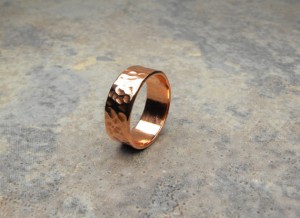 Handmade Hammered Copper Ring
