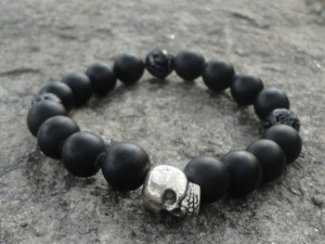 Mens Handmade Skull Bracelet