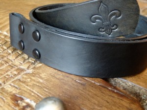 Handmade Black Leather Belt - Hidey Hidey Hide
