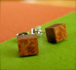 Wood Handmade Ear Studs Posts