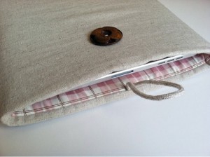 Handmade Linen iPad Tablet Cover Case