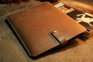 handmade leather ipad sleeve