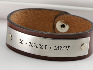 mens' stamped cuff bracelet
