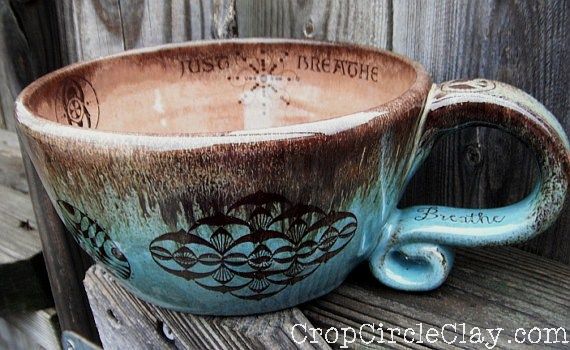 CropCircleClay-Breathe soup mug