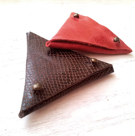 Coin Purse - Hand Stitched - Mens wallet - Change purse - Leather wallet - Holday gifts